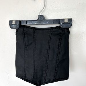 Edikted faux leather black corset